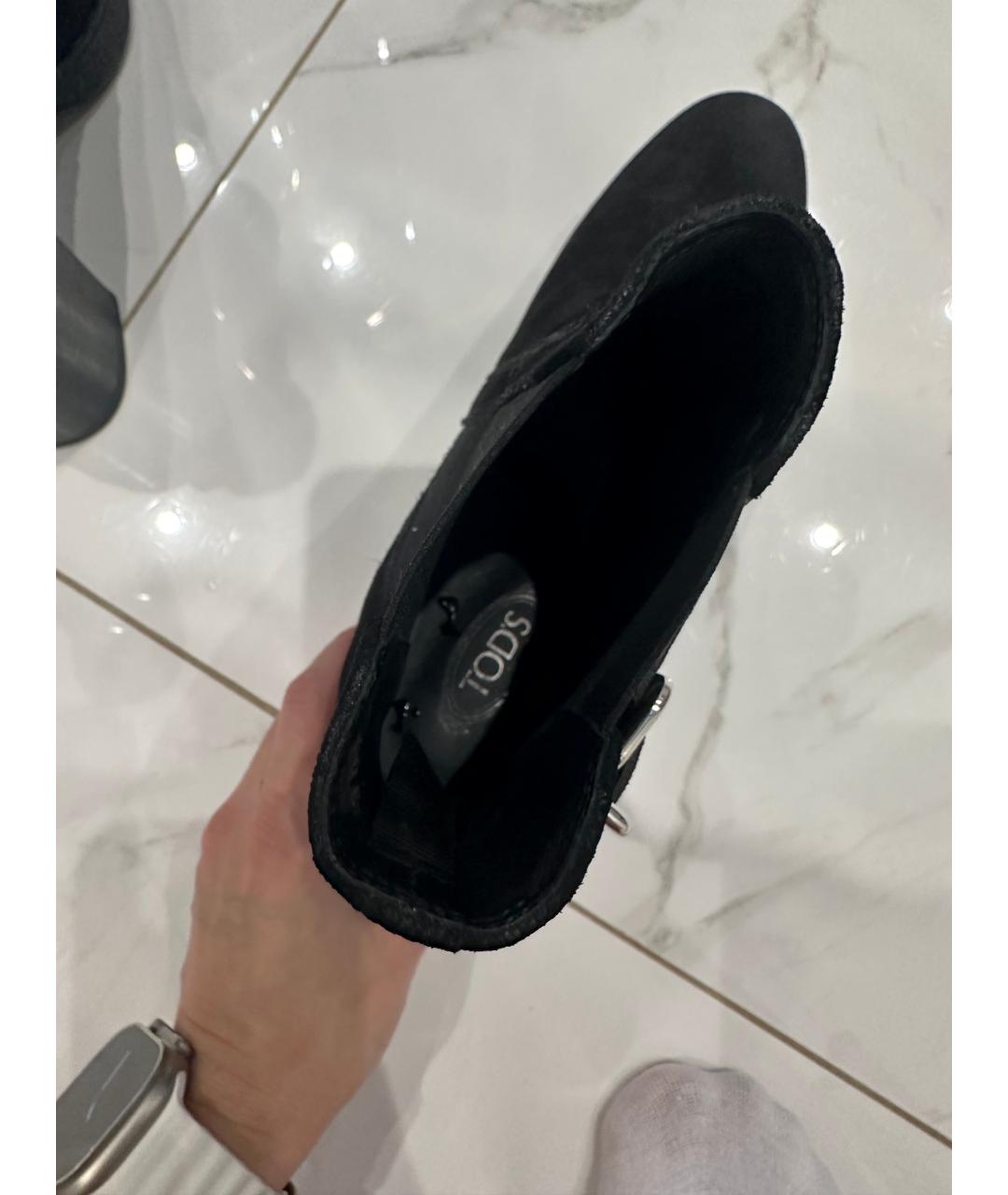 TOD'S Черные замшевые ботильоны, фото 3