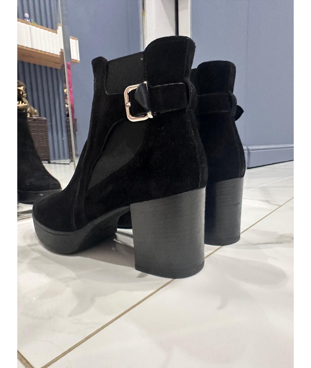 TOD'S Черные замшевые ботильоны, фото 4