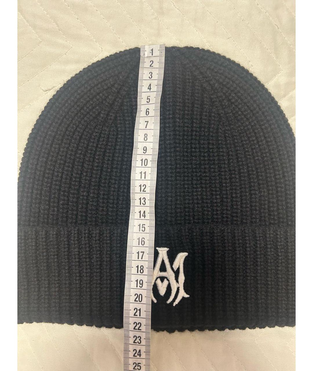 AMIRI Черная кашемировая шапка, фото 5