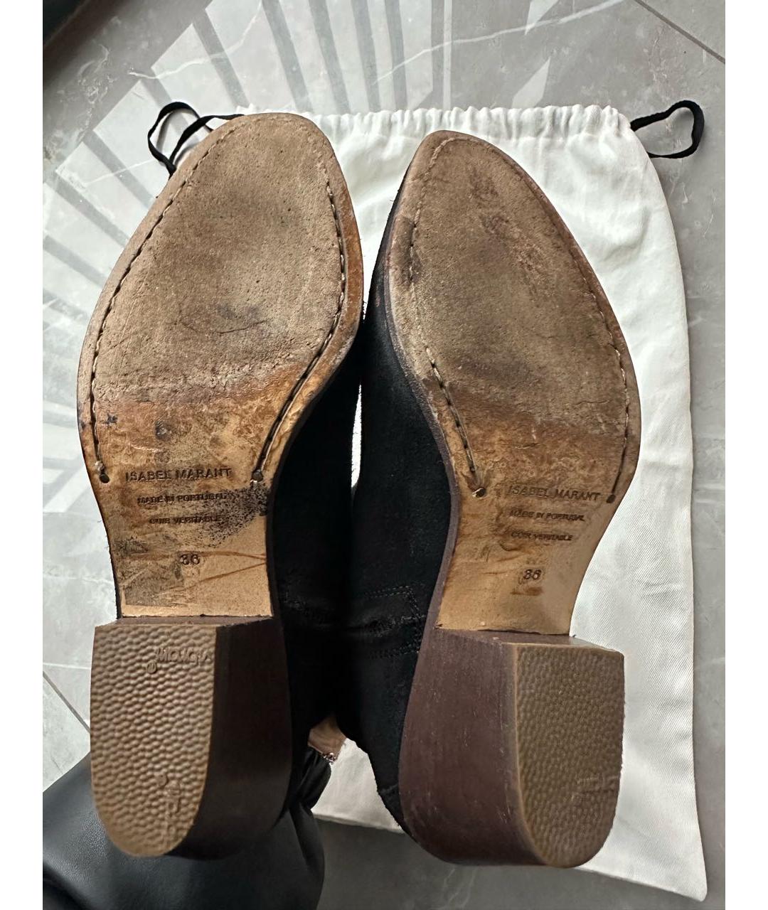 ISABEL MARANT Черные замшевые сапоги, фото 4