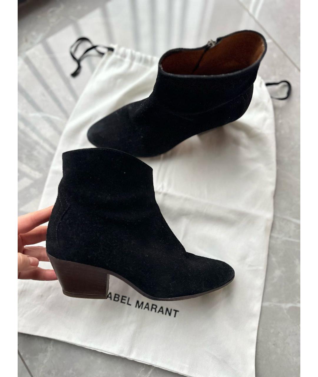 ISABEL MARANT Черные замшевые сапоги, фото 7