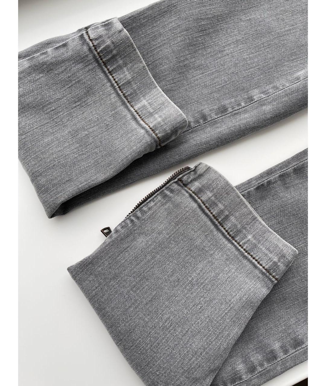DOLCE&GABBANA Серые хлопко-эластановые джинсы слим, фото 8