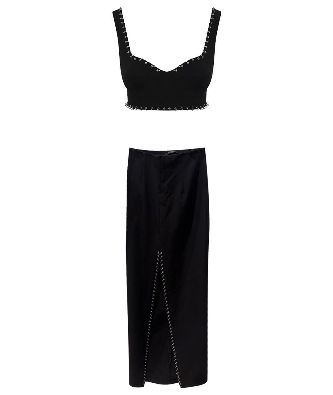 PATRIZIA PEPE Черный полиамидовый костюм с юбками, фото 1