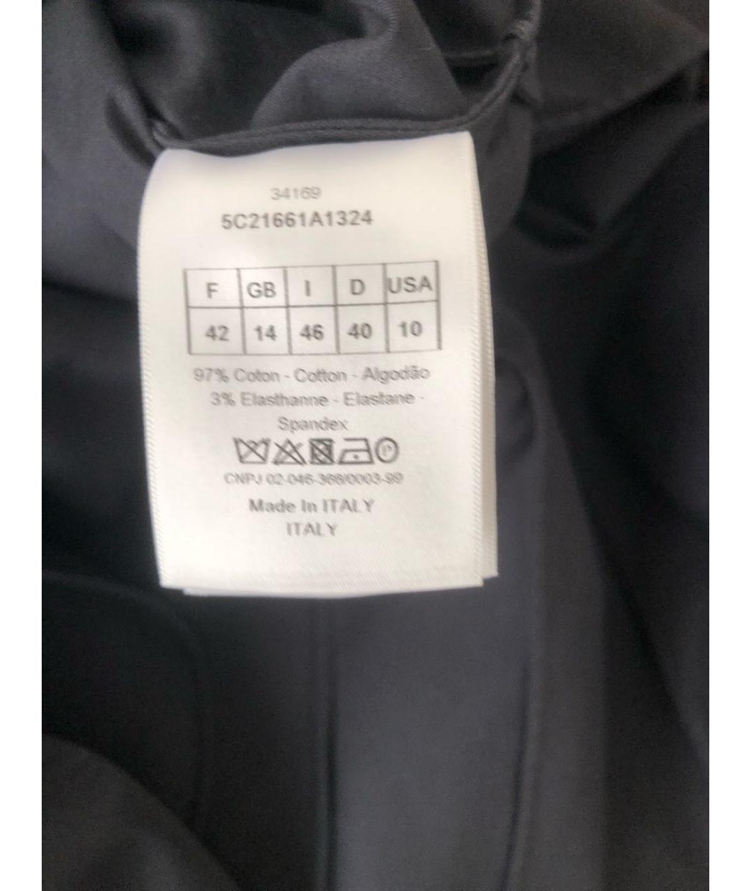 CHRISTIAN DIOR Темно-синее хлопко-эластановое повседневное платье, фото 6