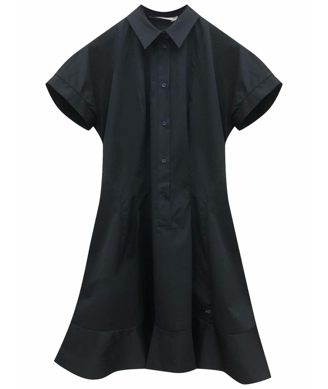 CHRISTIAN DIOR Темно-синее хлопко-эластановое повседневное платье, фото 1