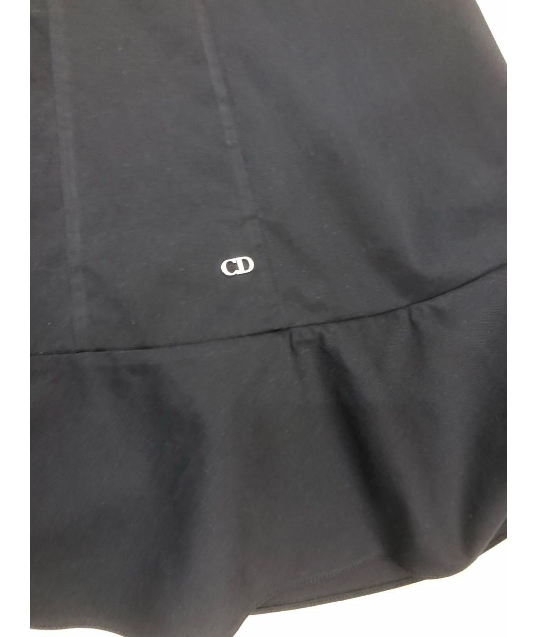 CHRISTIAN DIOR Темно-синее хлопко-эластановое повседневное платье, фото 5