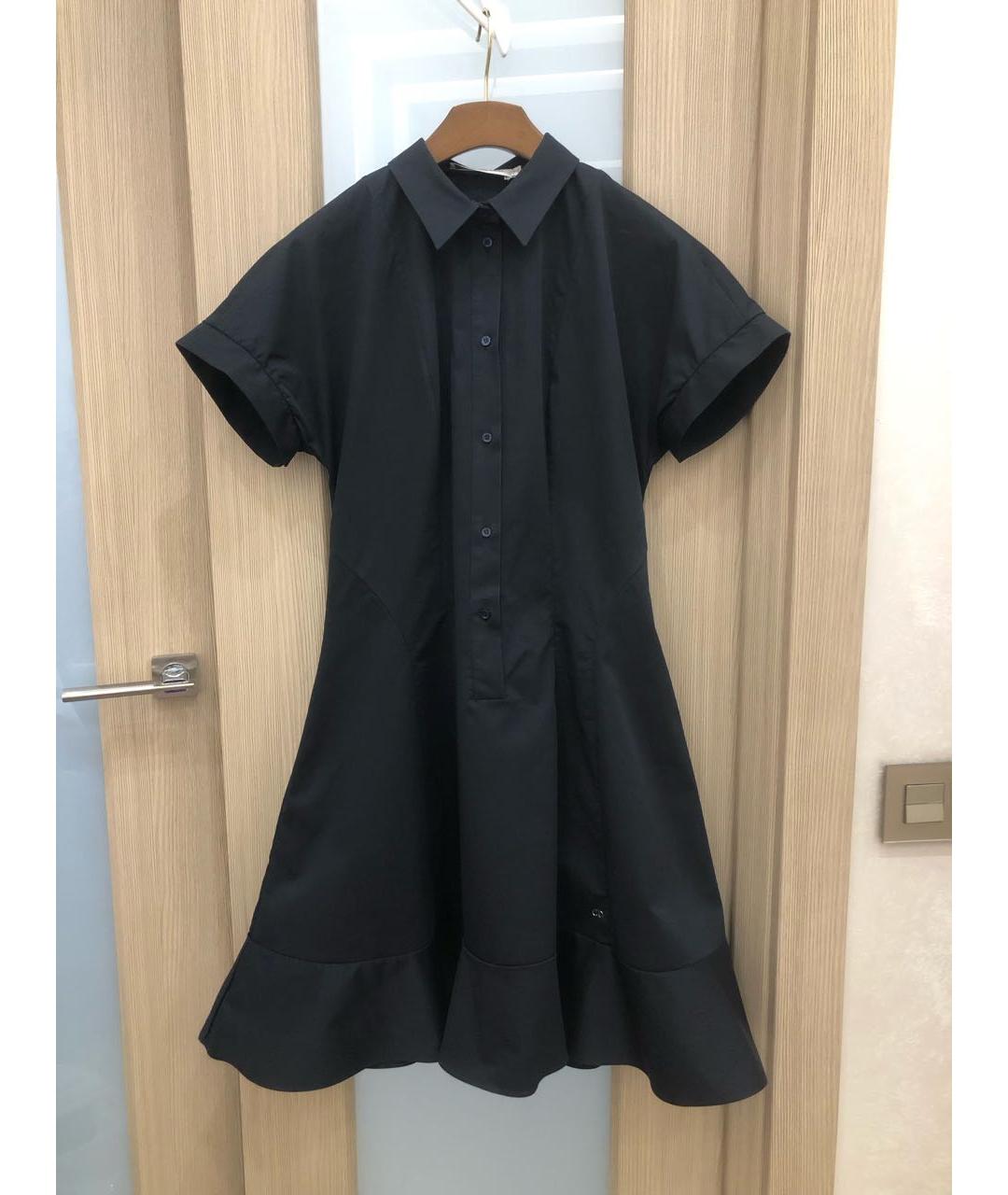 CHRISTIAN DIOR Темно-синее хлопко-эластановое повседневное платье, фото 7