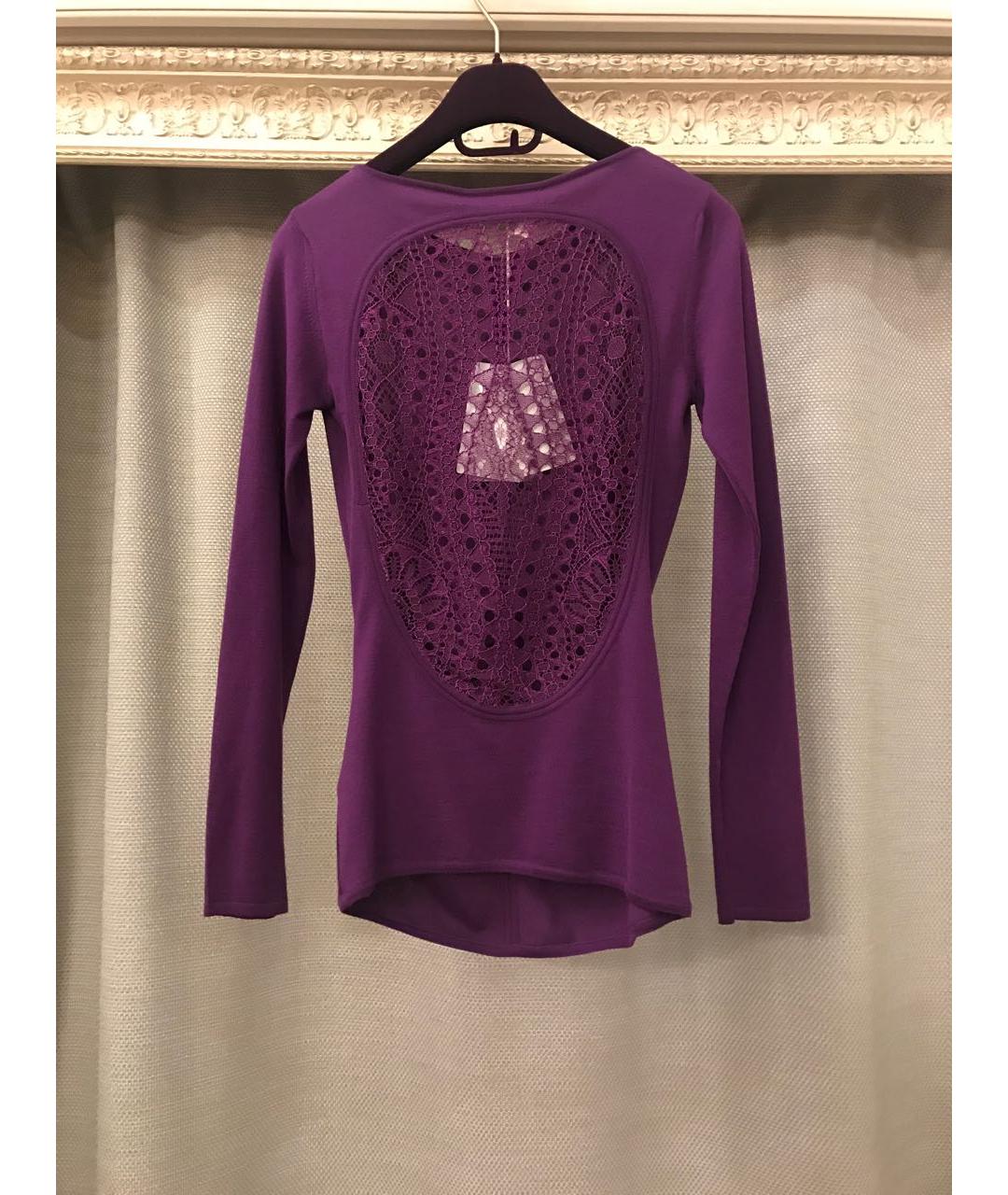 EMILIO PUCCI Фиолетовый шерстяной джемпер / свитер, фото 7