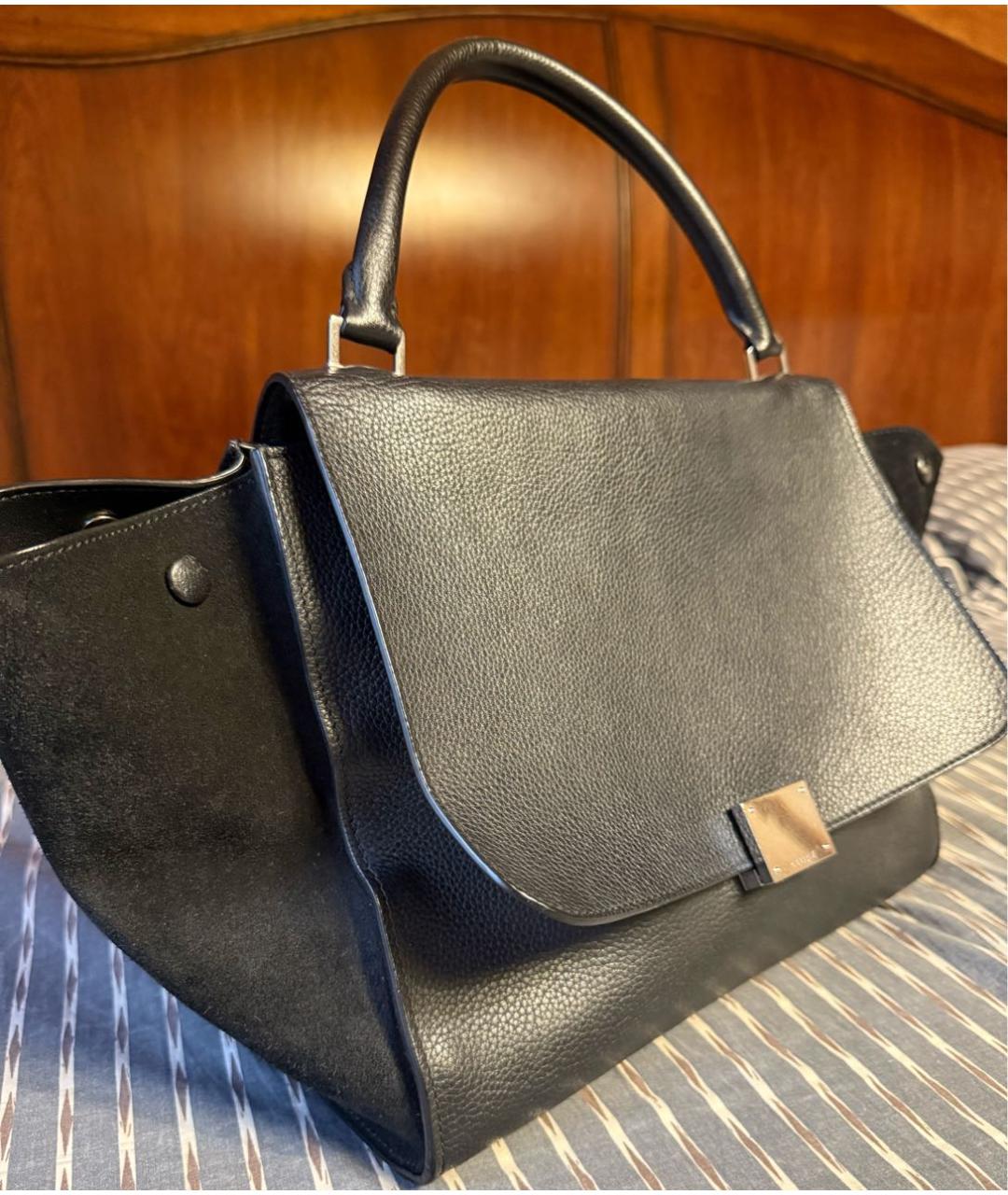 CELINE Черная кожаная сумка через плечо, фото 2