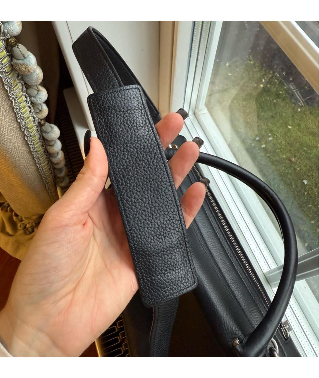 CELINE Черная кожаная сумка через плечо, фото 6