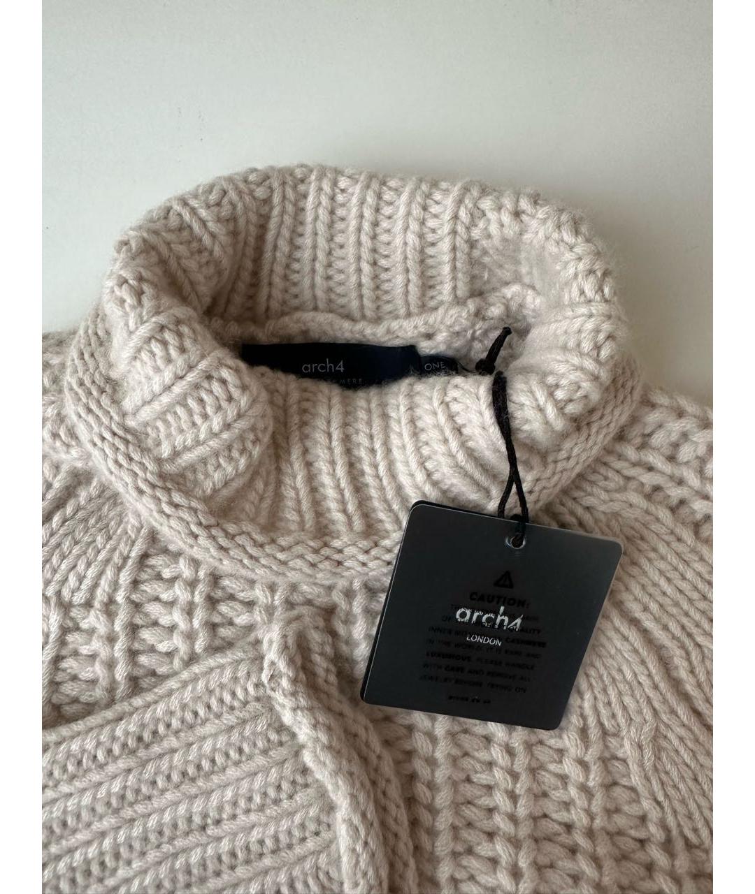 Arch4 Бежевый кашемировый джемпер / свитер, фото 5
