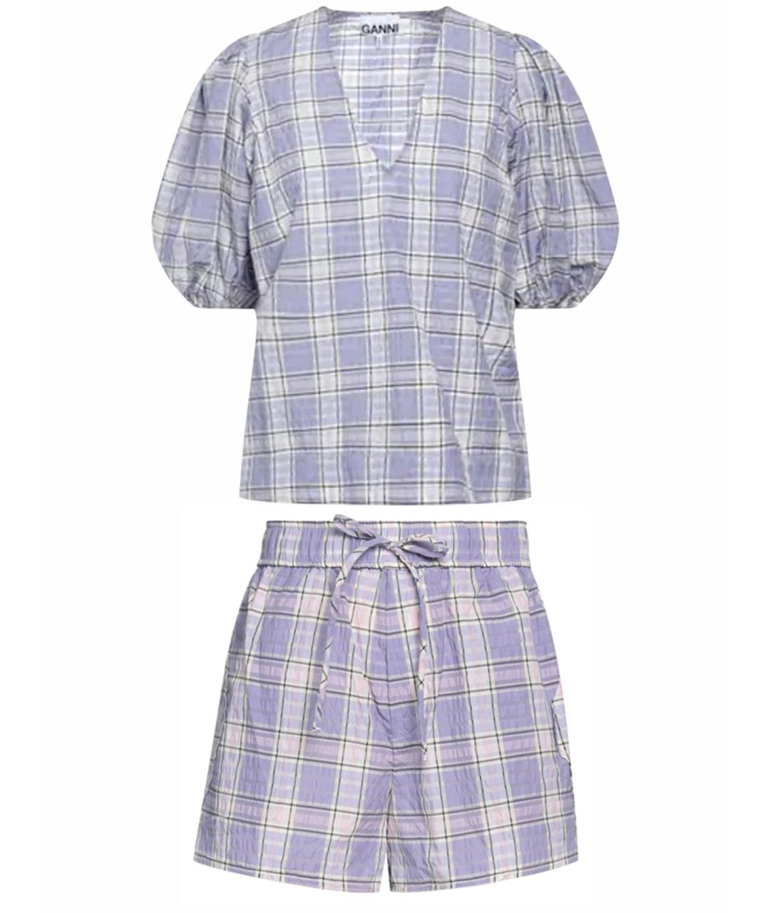 GANNI Мульти хлопковый костюм с брюками, фото 10