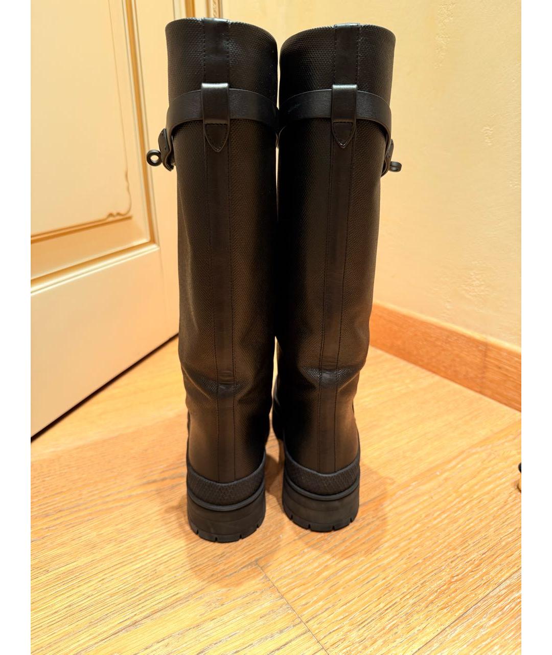 HERMES Черные кожаные сапоги, фото 3