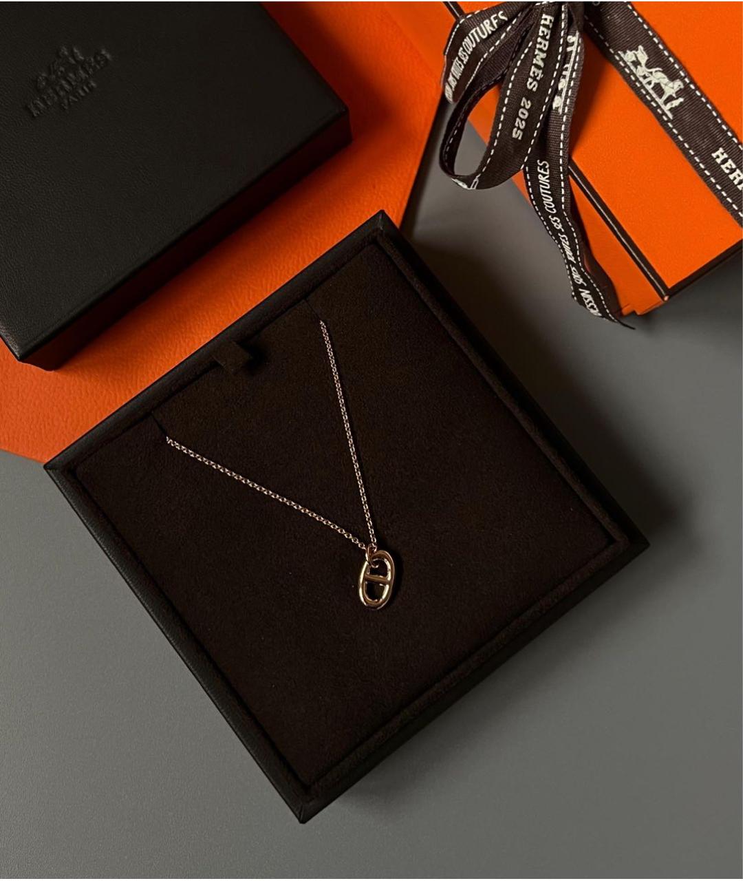 HERMES Золотая подвеска из розового золота, фото 3