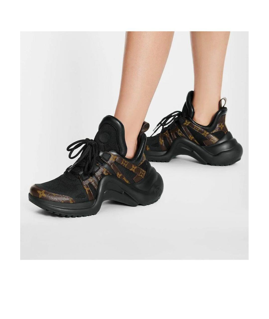 LOUIS VUITTON Черные текстильные кроссовки, фото 5