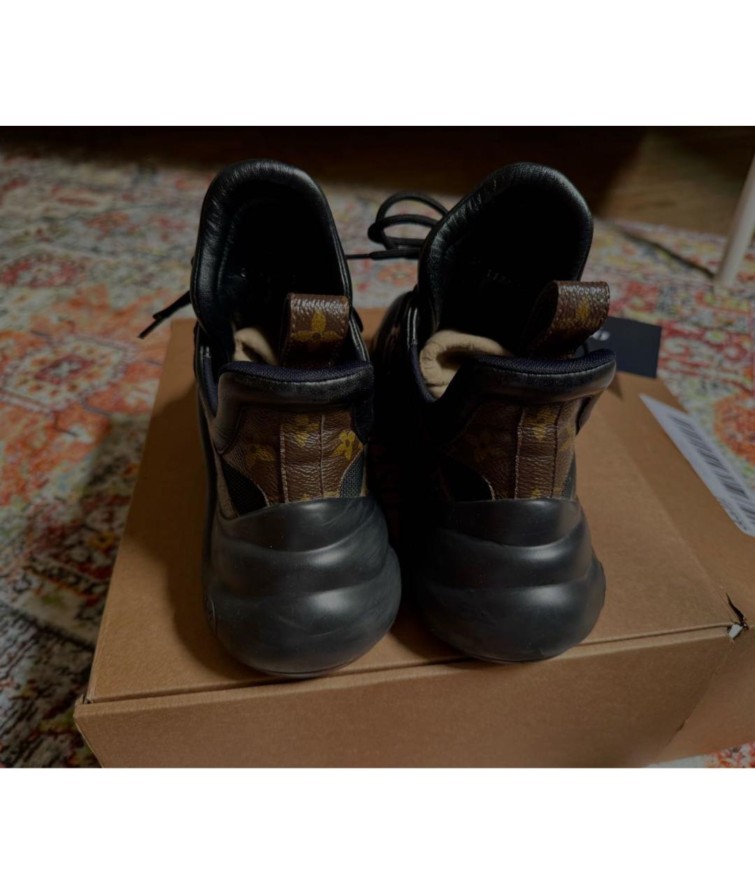 LOUIS VUITTON Черные текстильные кроссовки, фото 4