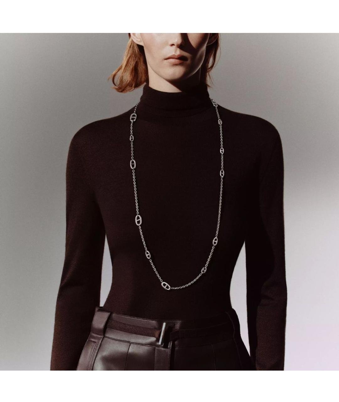 HERMES Серебряное серебряное колье, фото 3