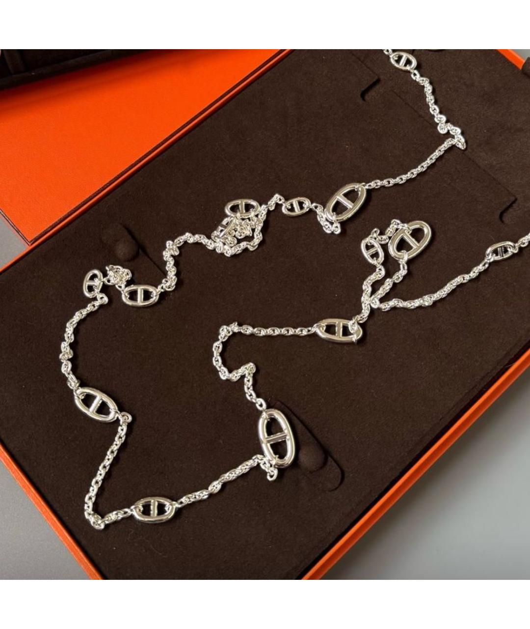 HERMES Серебряное серебряное колье, фото 5