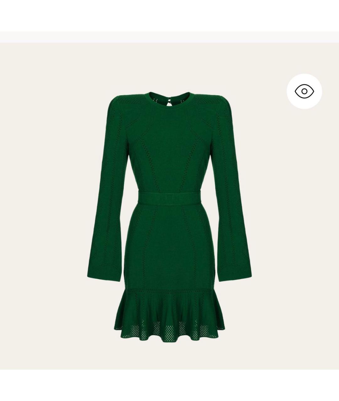ULYANA SERGEENKO Зеленые вискозное повседневное платье, фото 8