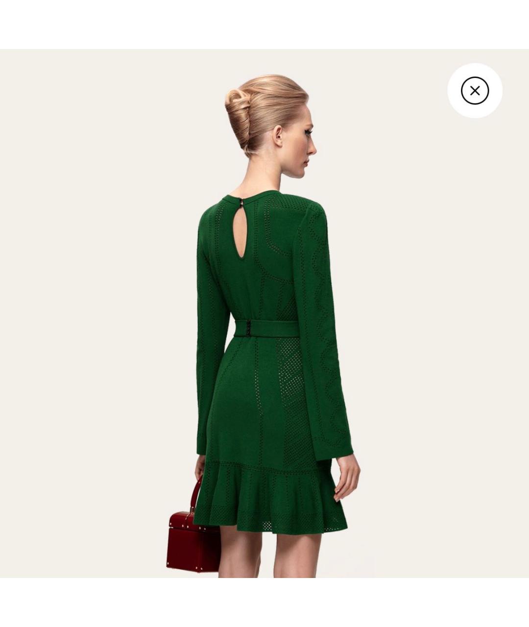 ULYANA SERGEENKO Зеленые вискозное повседневное платье, фото 3