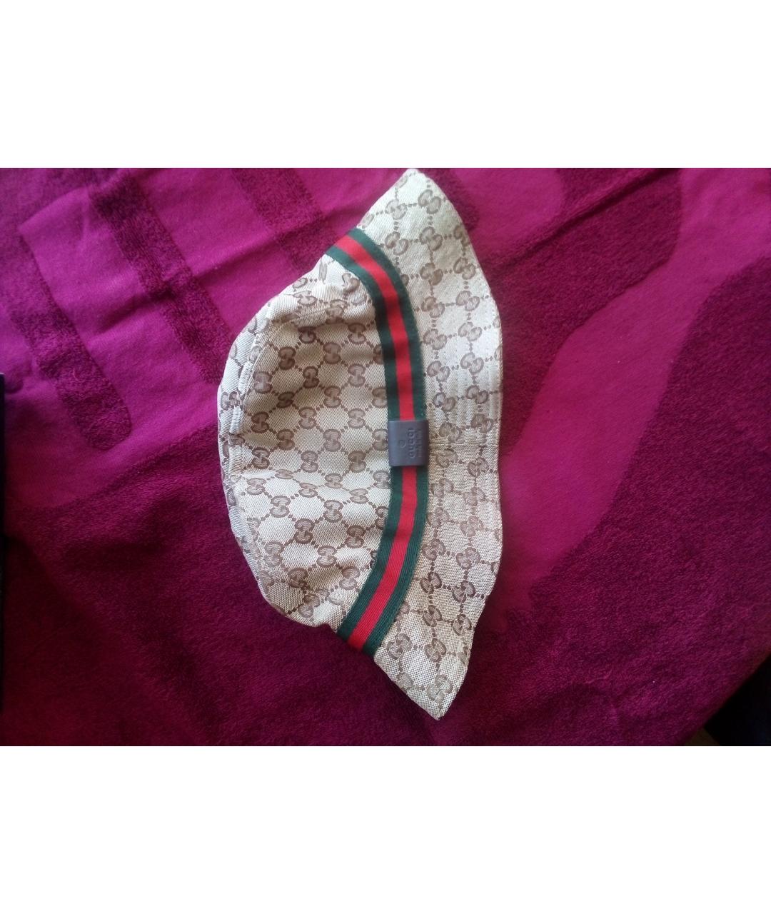 GUCCI Золотая хлопковая шляпа, фото 7