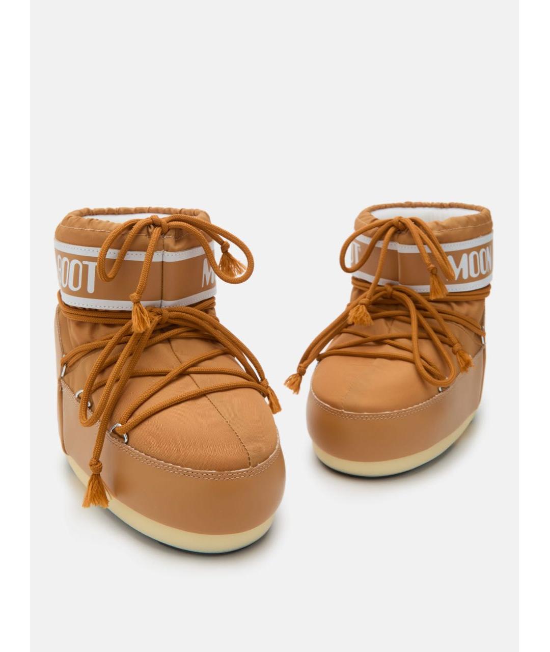 MOON BOOT Коричневые текстильные ботинки, фото 2