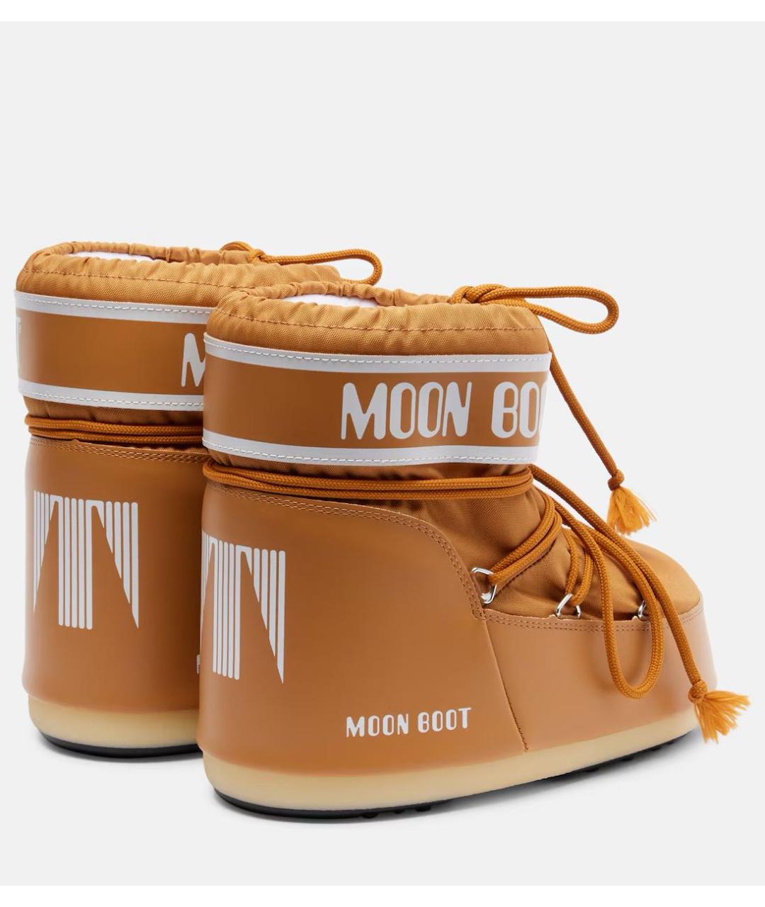 MOON BOOT Коричневые текстильные ботинки, фото 3