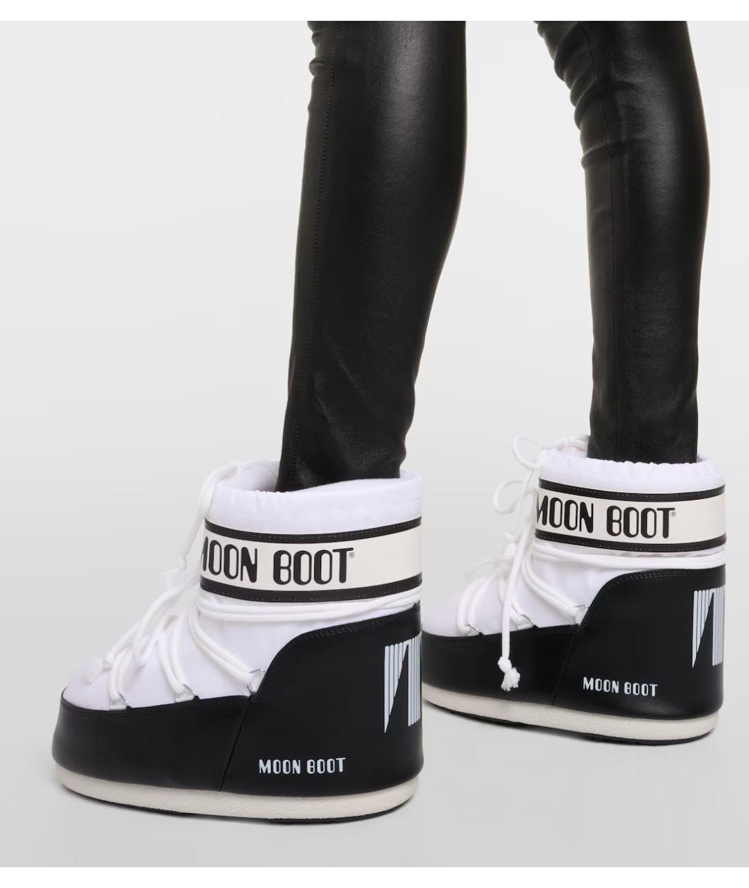 MOON BOOT Белые текстильные ботинки, фото 4
