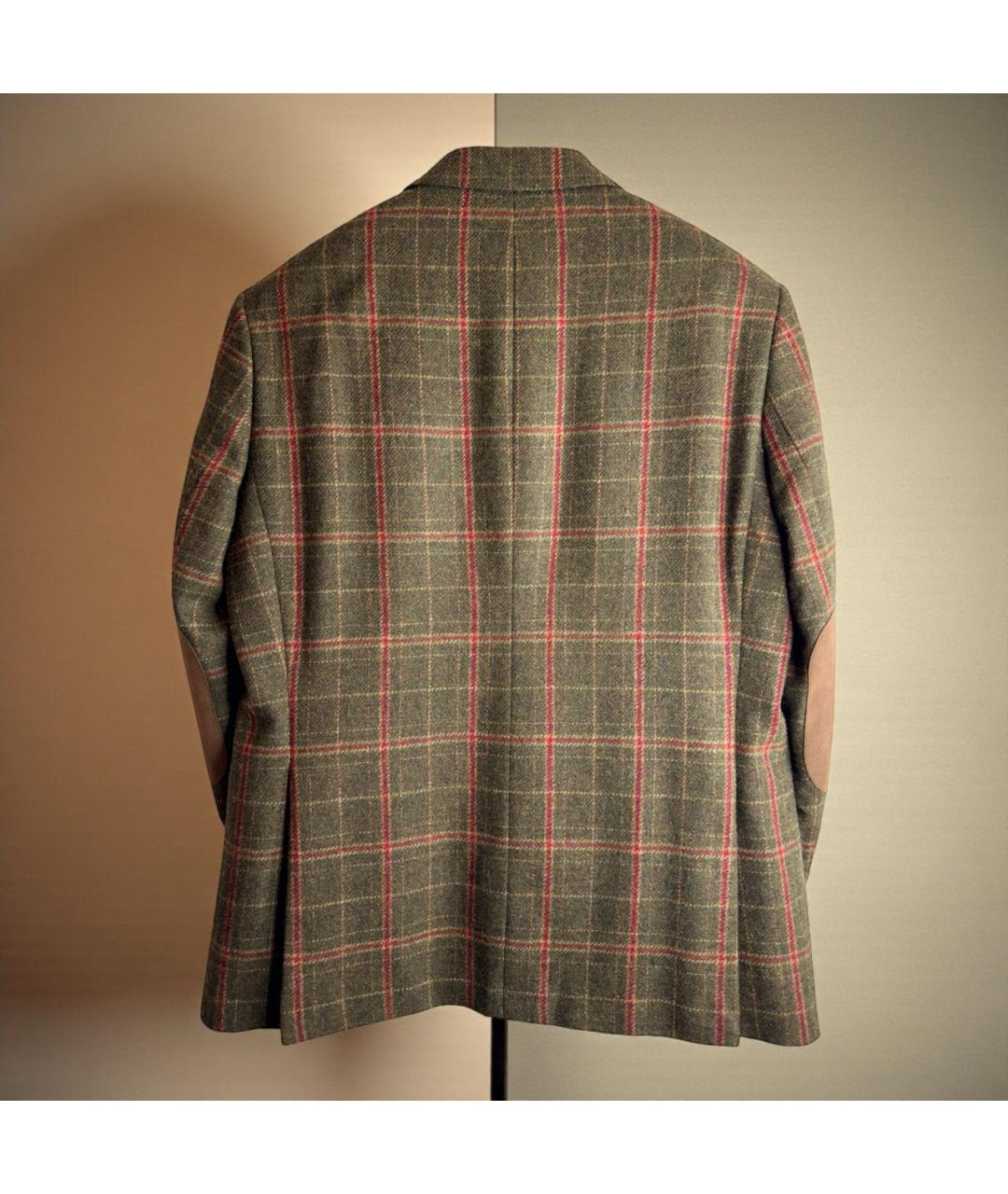 BARBOUR Коричневый шерстяной пиджак, фото 5