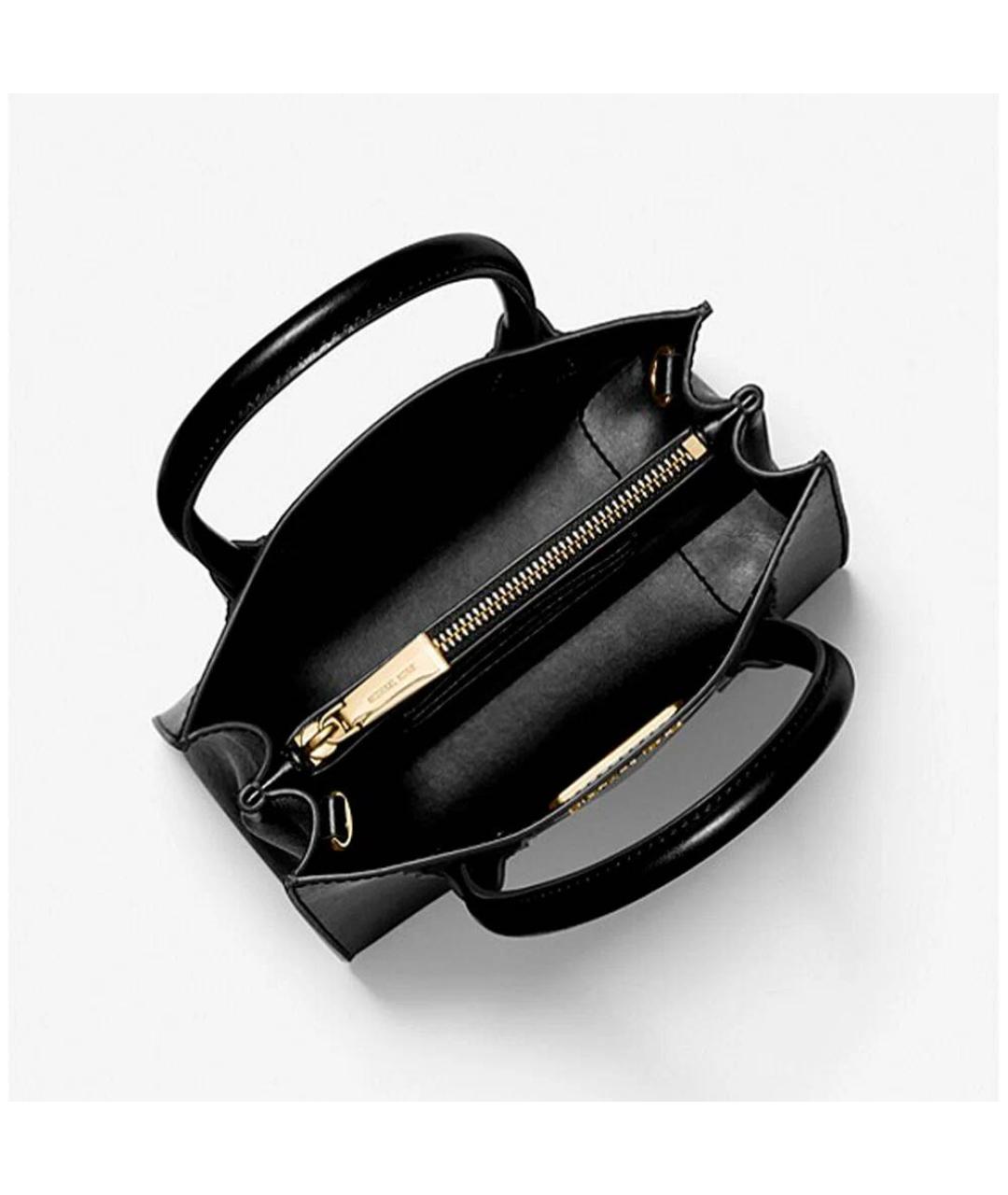 MICHAEL KORS Черная кожаная сумка с короткими ручками, фото 4