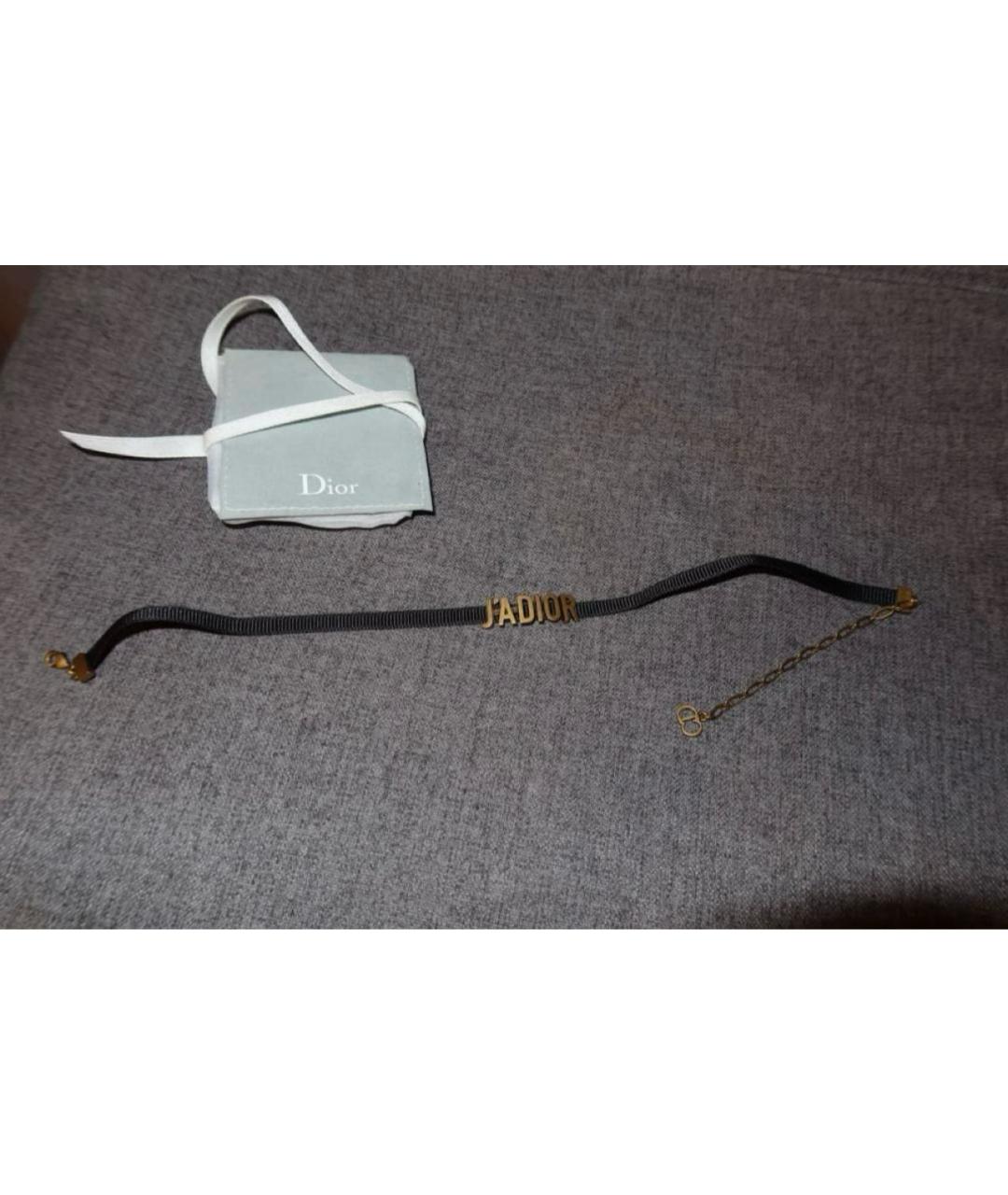 CHRISTIAN DIOR Черный металлический чокер, фото 2