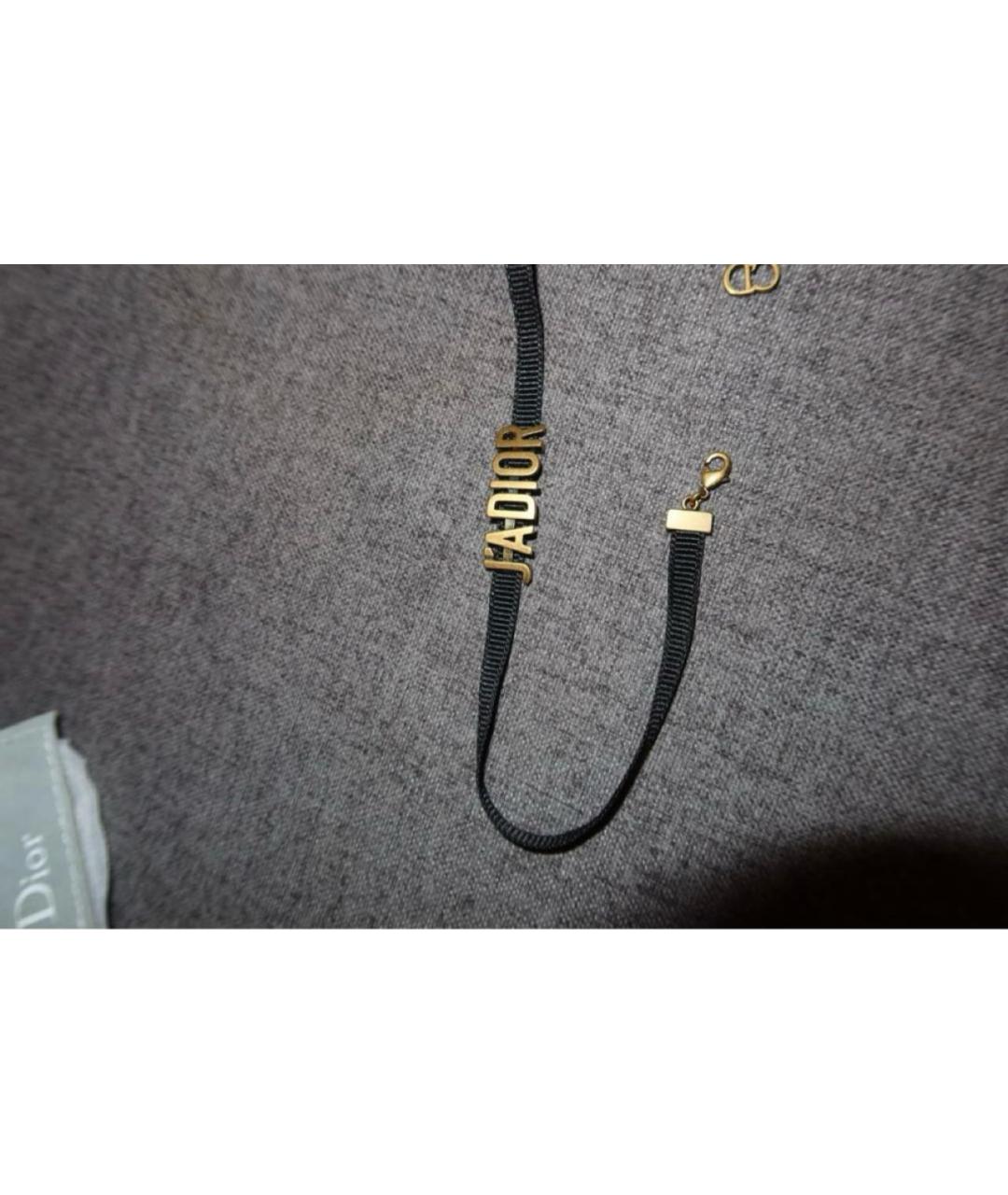 CHRISTIAN DIOR Черный металлический чокер, фото 5