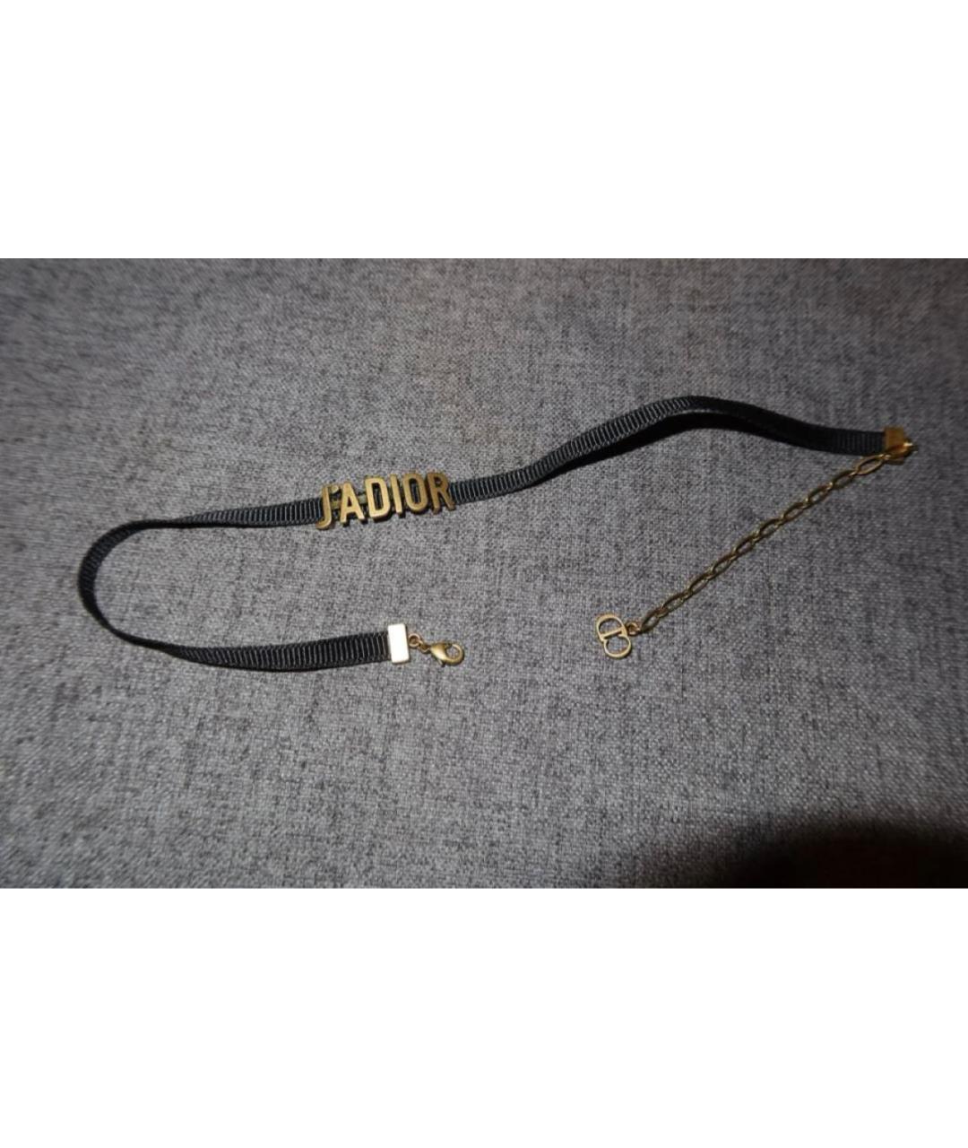 CHRISTIAN DIOR Черный металлический чокер, фото 3