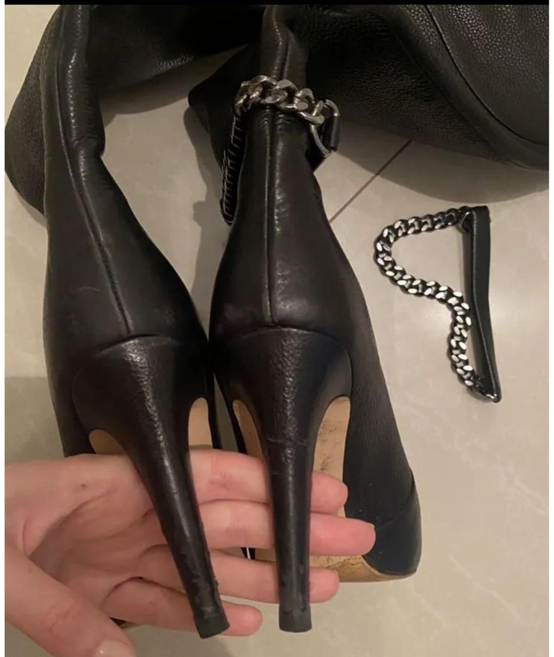 GIANVITO ROSSI Черные кожаные сапоги, фото 4