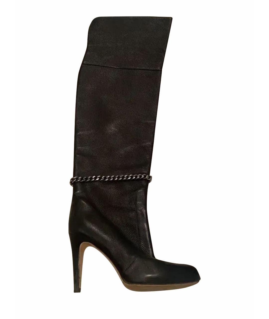 GIANVITO ROSSI Черные кожаные сапоги, фото 1