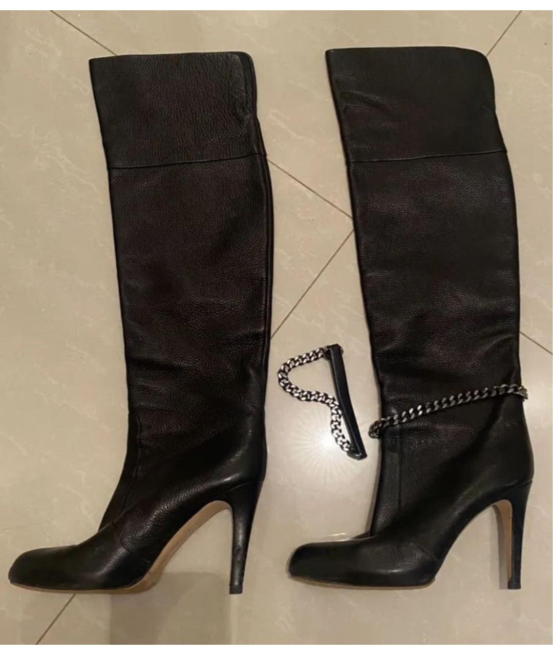 GIANVITO ROSSI Черные кожаные сапоги, фото 2