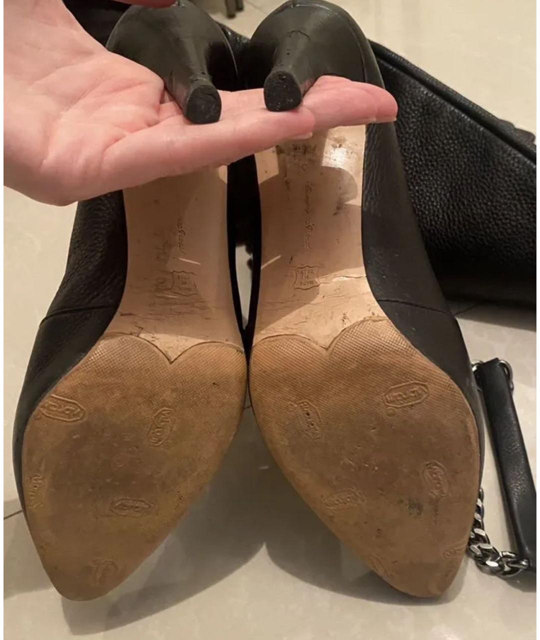 GIANVITO ROSSI Черные кожаные сапоги, фото 5