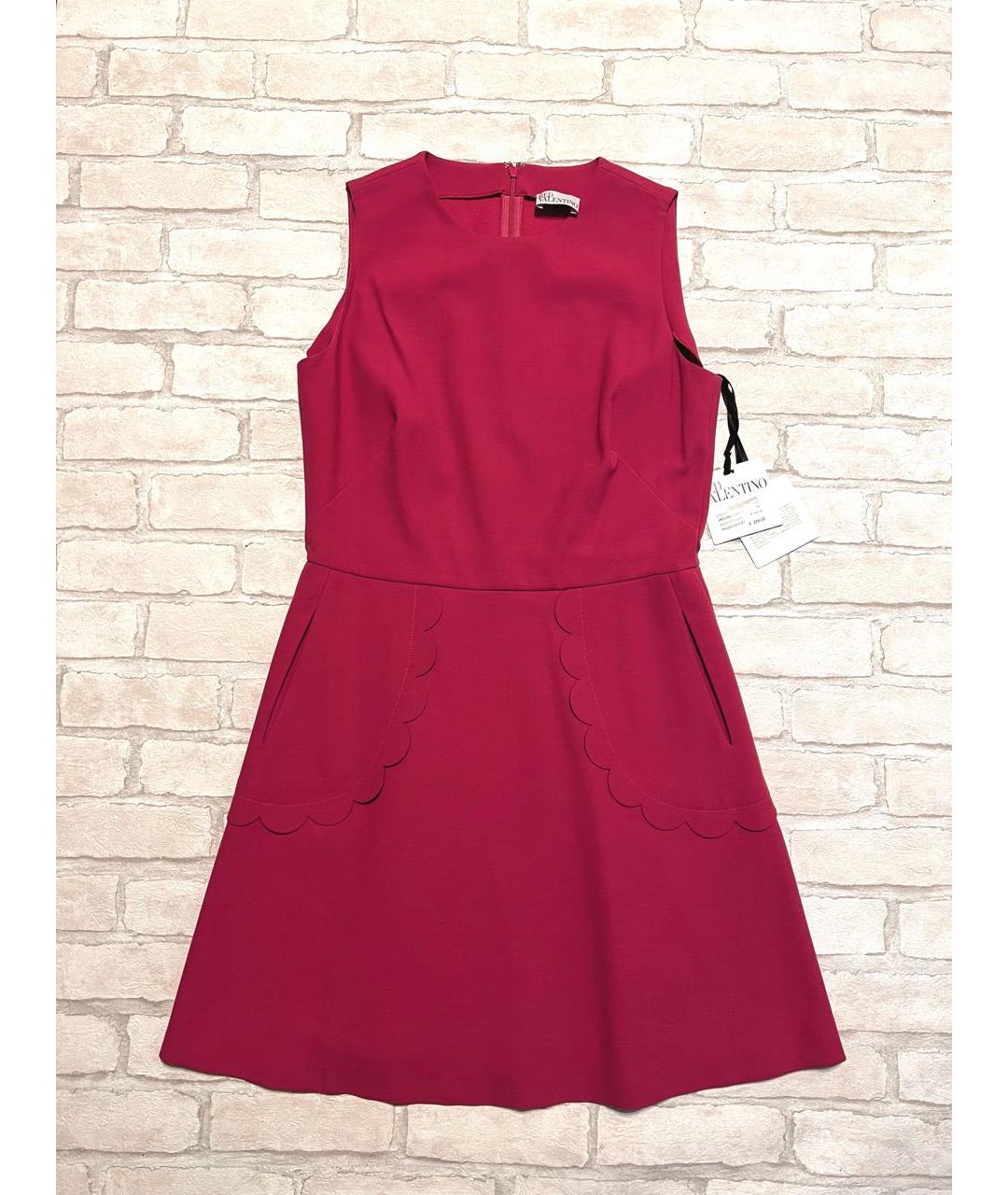 RED VALENTINO Розовое полиэстеровое повседневное платье, фото 9