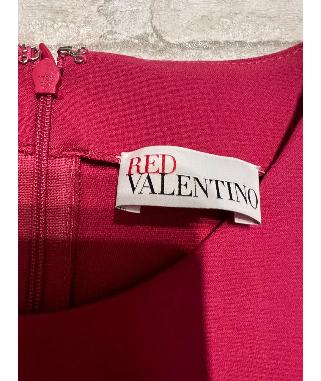 RED VALENTINO Розовое полиэстеровое повседневное платье, фото 3