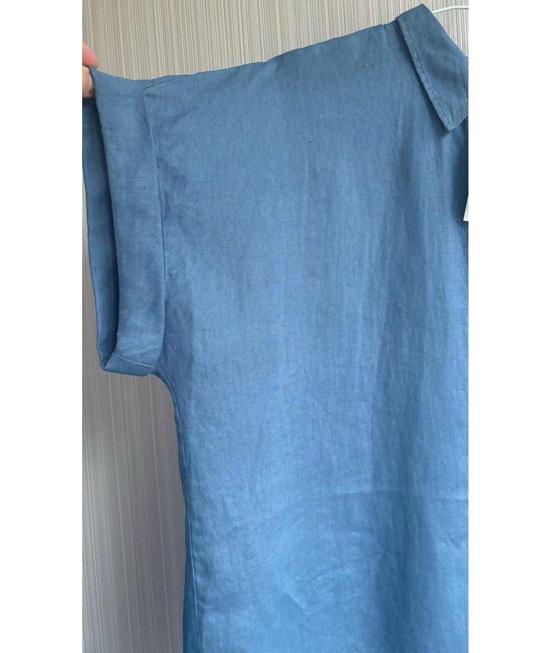 POLO RALPH LAUREN Синяя льняная рубашка, фото 5