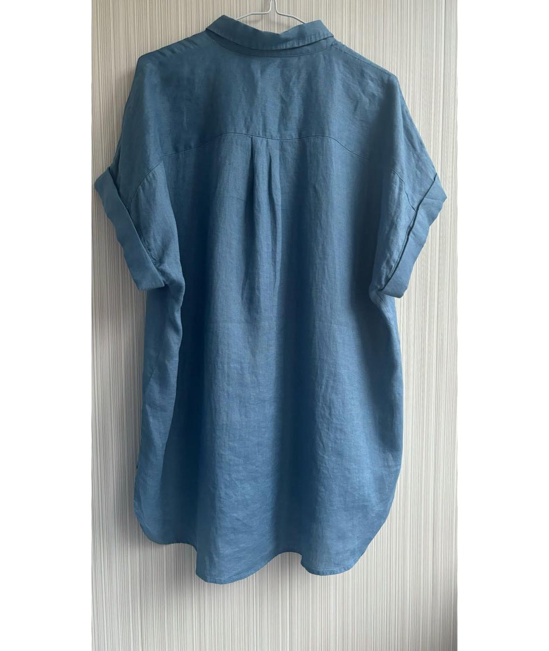 POLO RALPH LAUREN Синяя льняная рубашка, фото 2