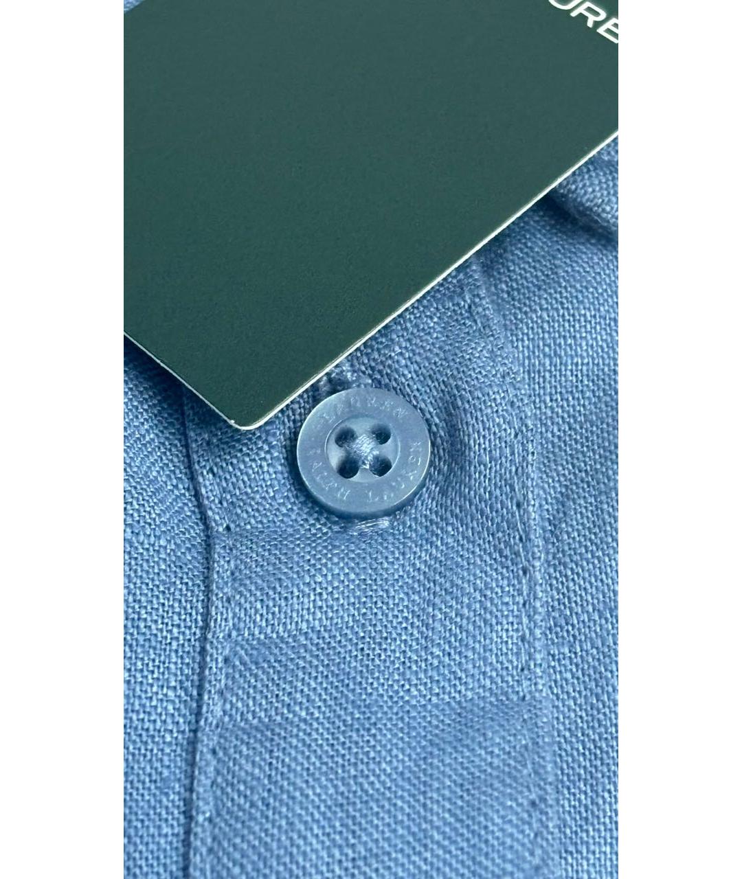 POLO RALPH LAUREN Синяя льняная рубашка, фото 4