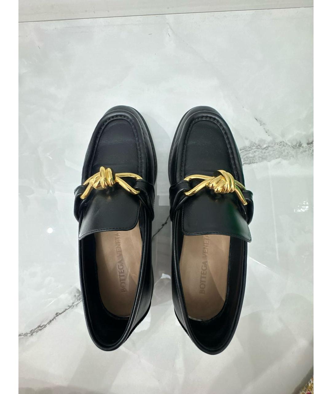 BOTTEGA VENETA Черные кожаные лоферы, фото 3