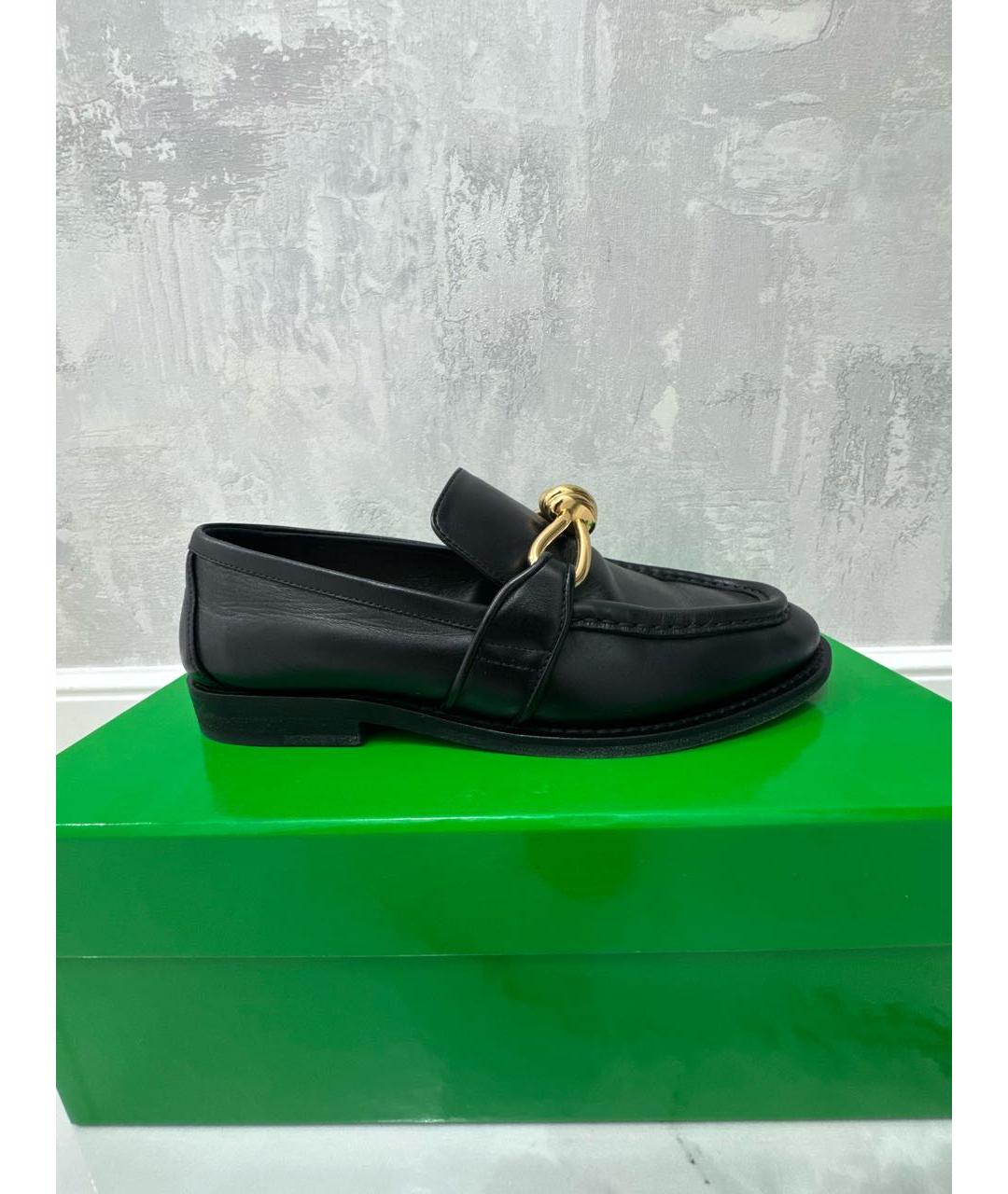 BOTTEGA VENETA Черные кожаные лоферы, фото 5
