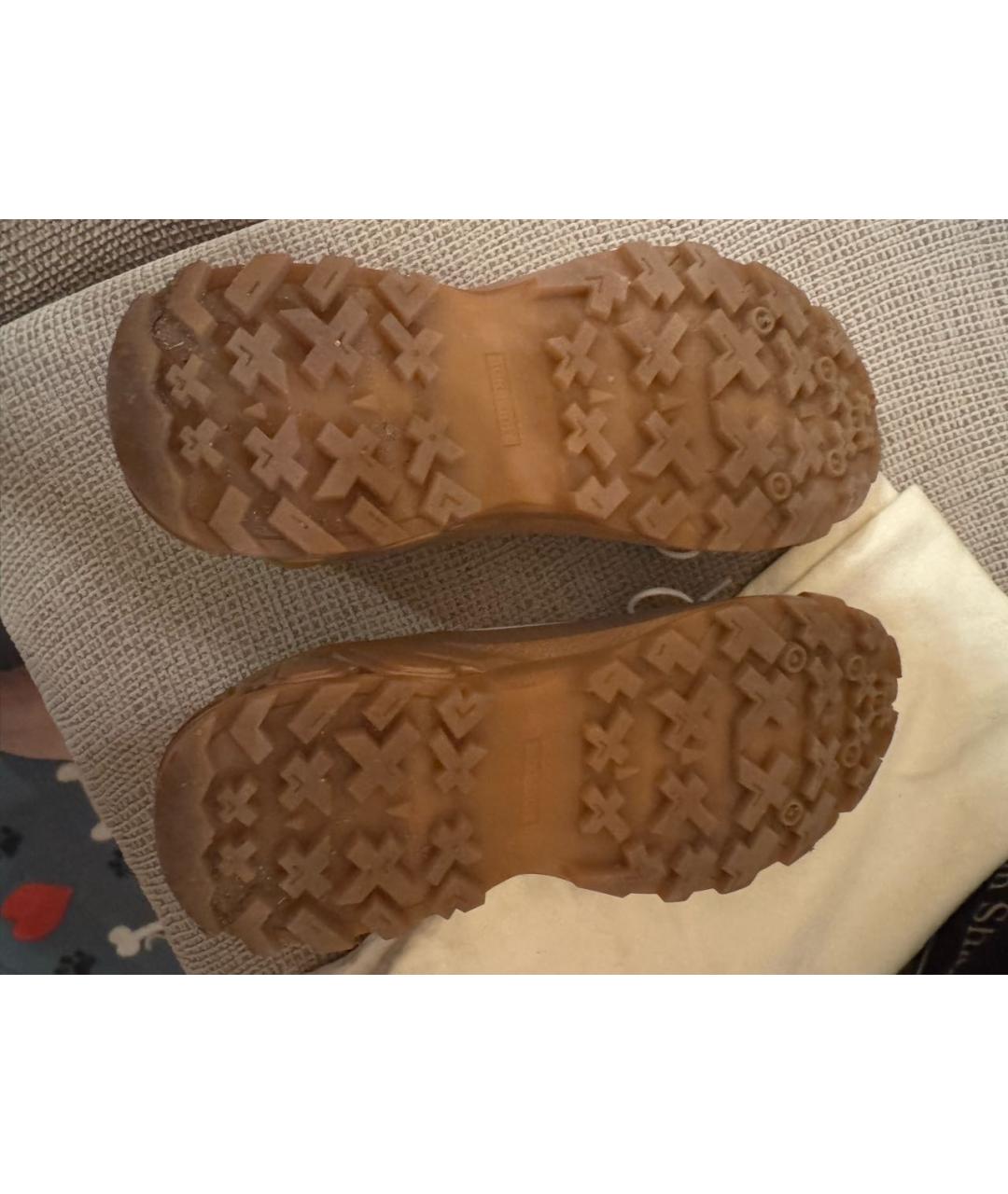 BURBERRY Белые резиновые балетки, фото 4