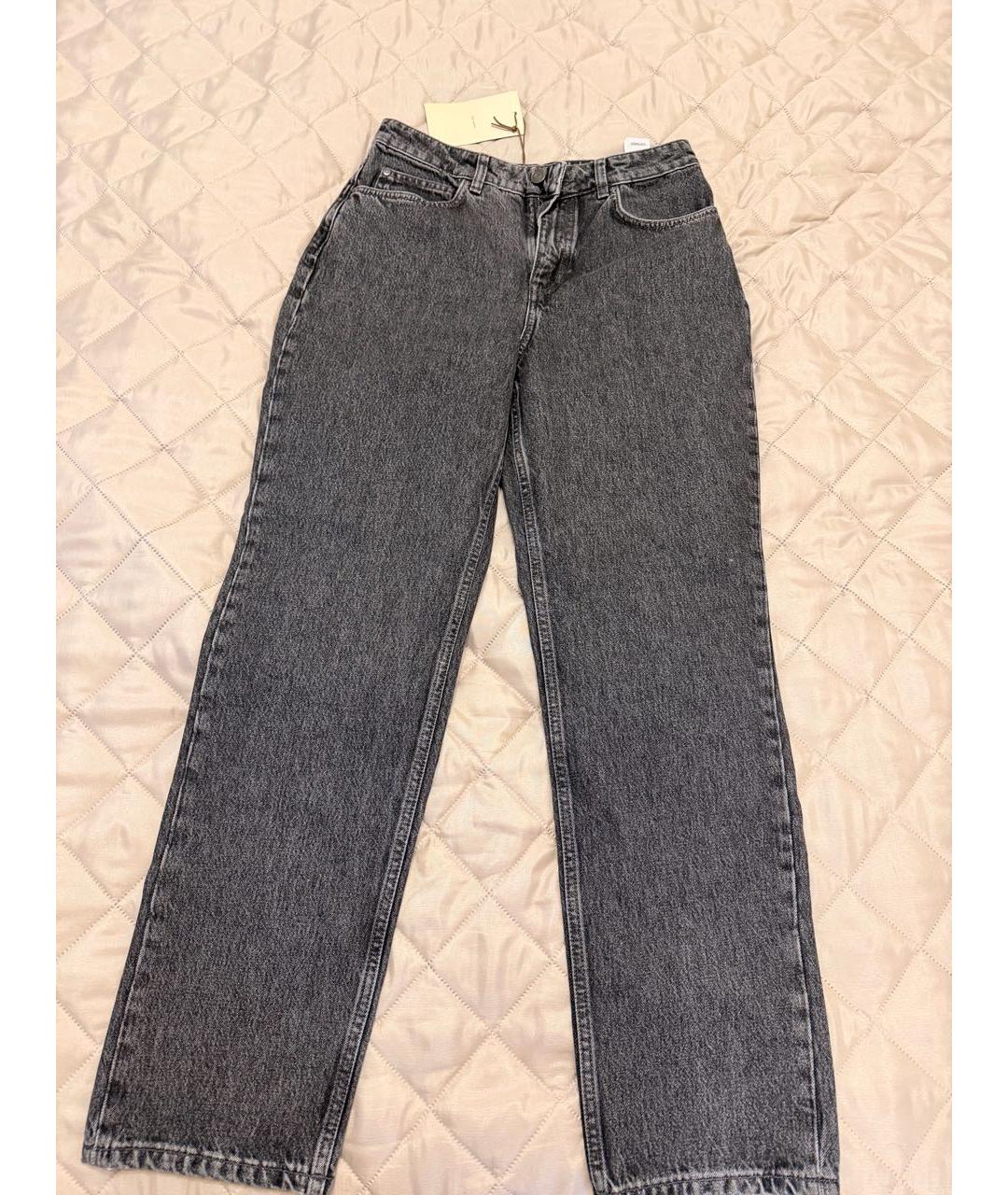 12 STOREEZ Антрацитовые хлопковые прямые джинсы, фото 5