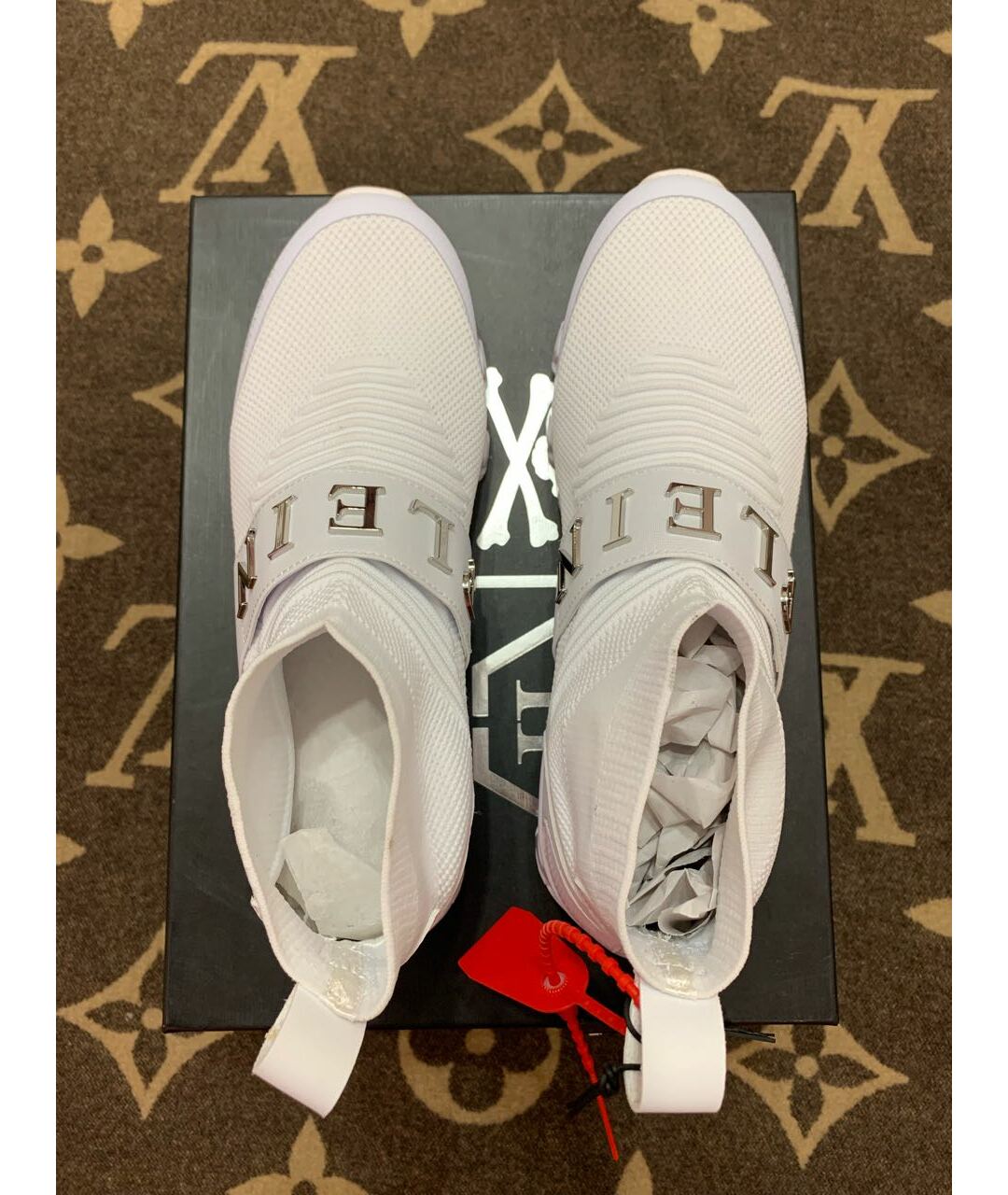 PHILIPP PLEIN Белые высокие кроссовки / кеды, фото 4
