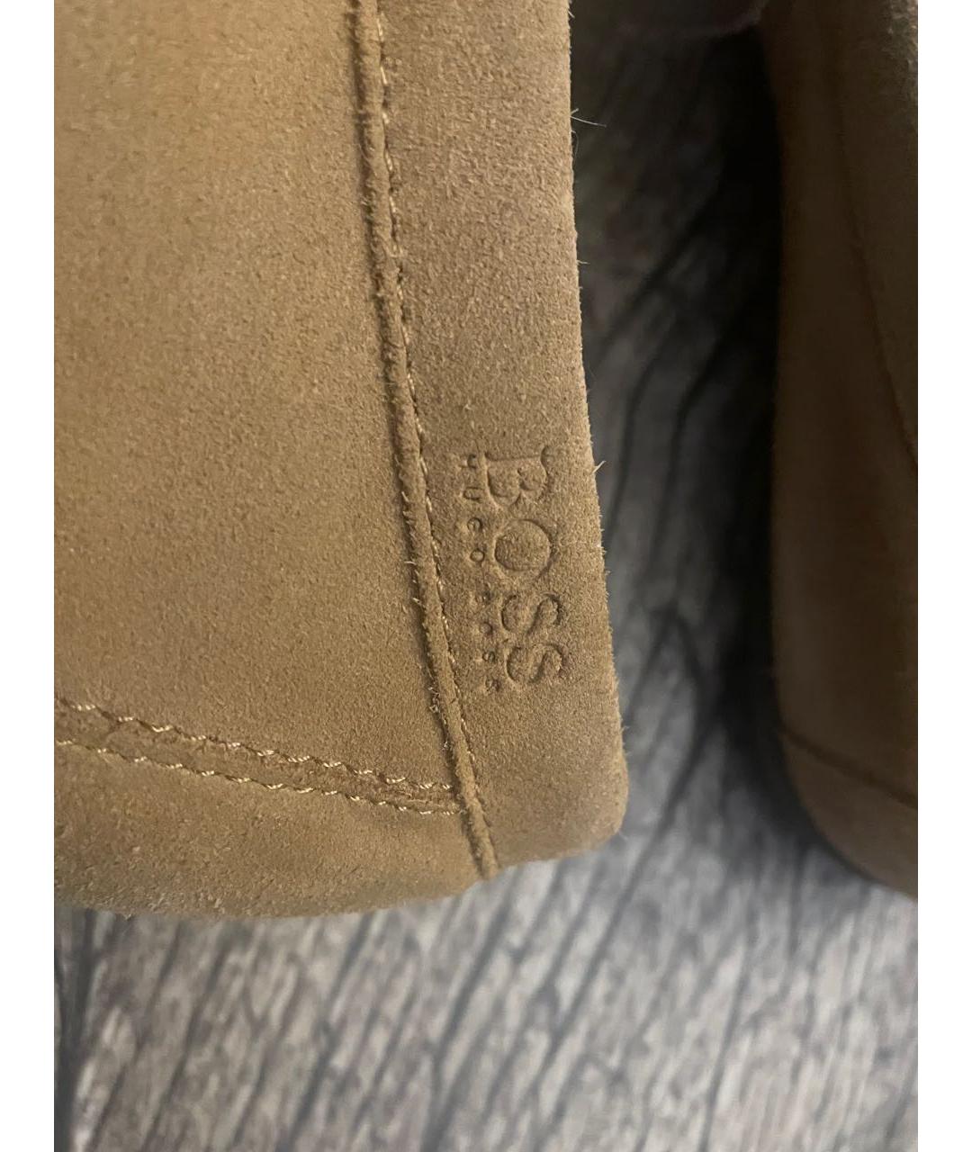 HUGO BOSS Горчичные замшевые лоферы, фото 2