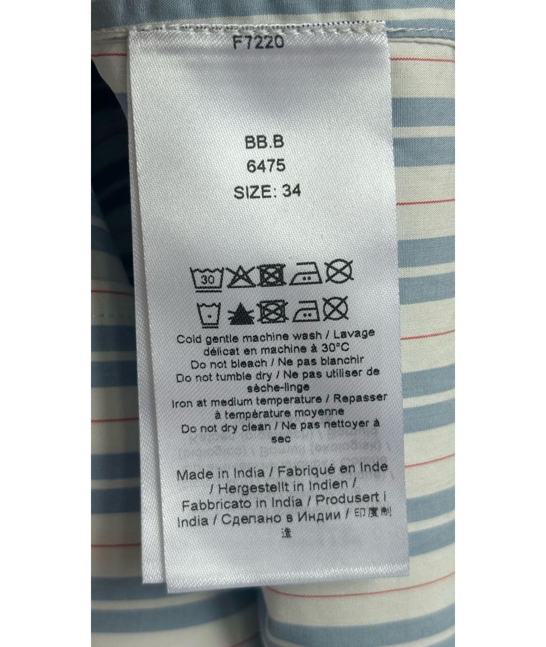 GANNI Голубое хлопковое повседневное платье, фото 6