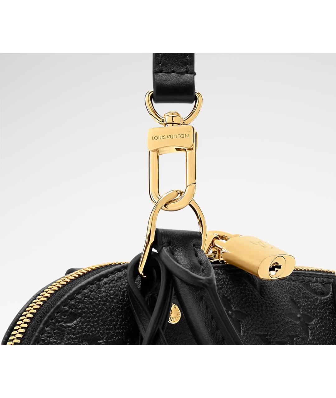 LOUIS VUITTON Черная кожаная сумка с короткими ручками, фото 3